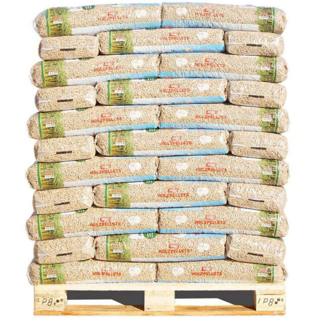 Pellets de madera HOYER 6mm ENplusA1, palet 66 x 15kg