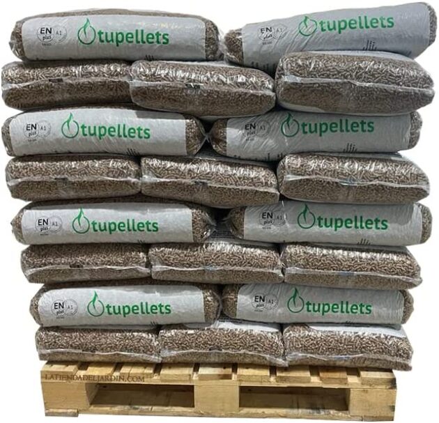 Suinga-PELLET DE MADERA NATURAL DE 300 Kg 100% para calefacción. 20 sacos de 15 kg. Uso conveniente, práctico y eficaz. - Imagen 4