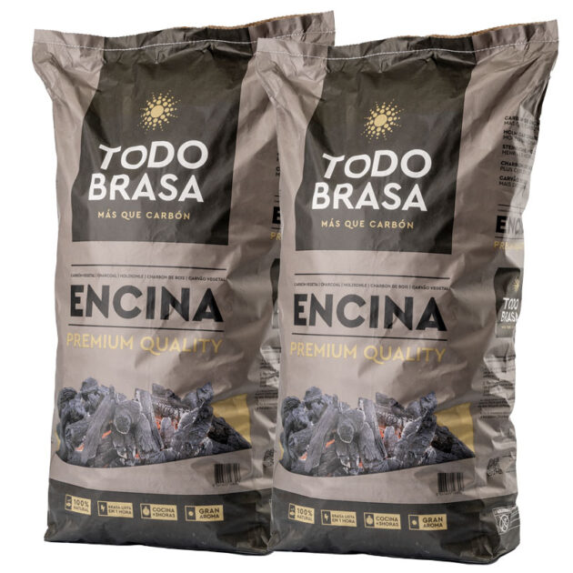 Pack 2 sacos carbón ENCINA 12Kg.