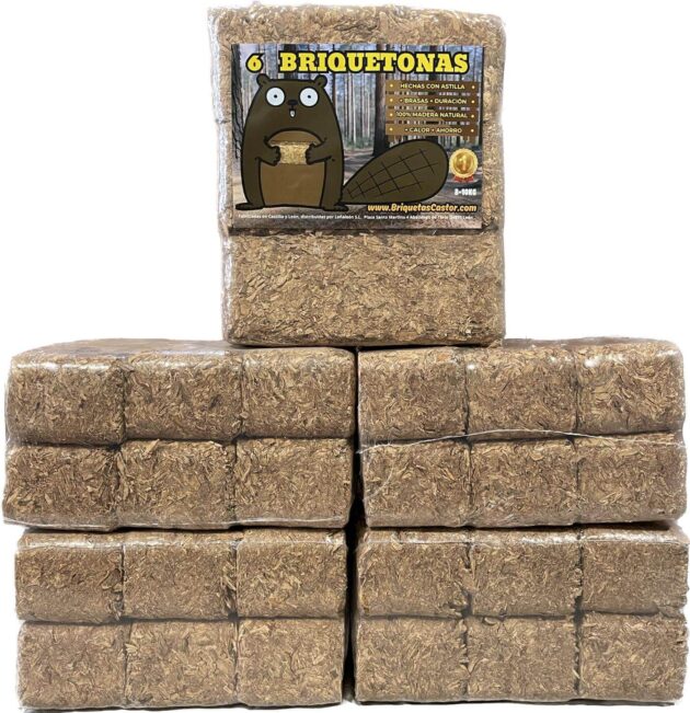 Briquetas castor – 128 paquetes (1150kg aprox.) - Imagen 3