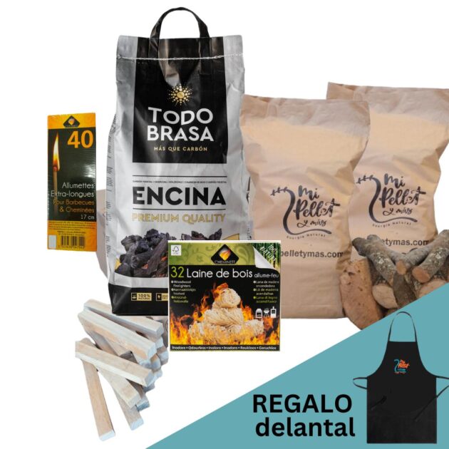 Lote madera natural para Barbacoa